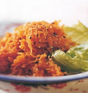 Grated carrots with honey (Carottes râpées au miel)