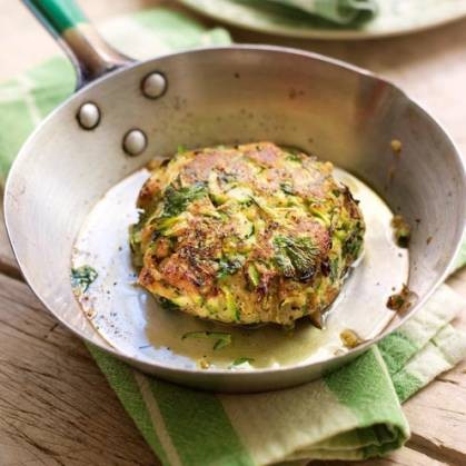 Grated courgette burgers