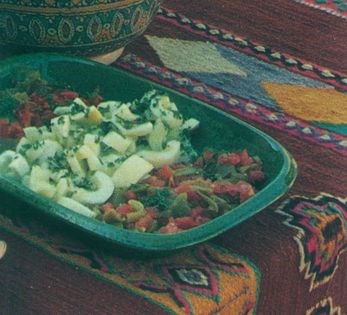 Grated cucumber salad with orange