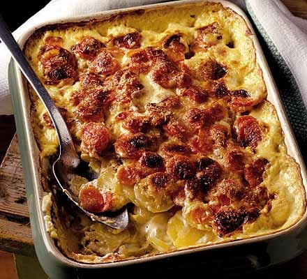 Gratin of carrots & root vegetables
