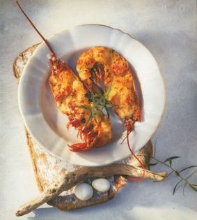 Gratin of lobster with Parmesan & tarragon sauce