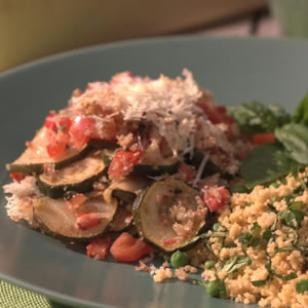 Gratin of zucchini & tomatoes