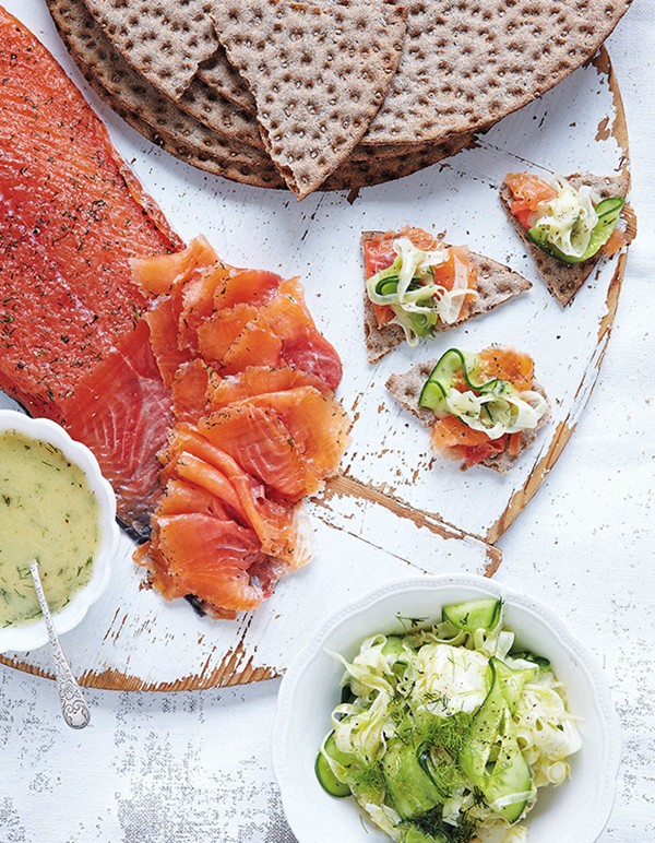 Gravlax with fennel and cucumber
