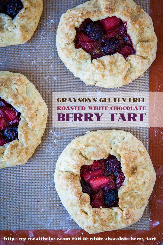 Grayson's gluten free roasted white chocolate berry tart