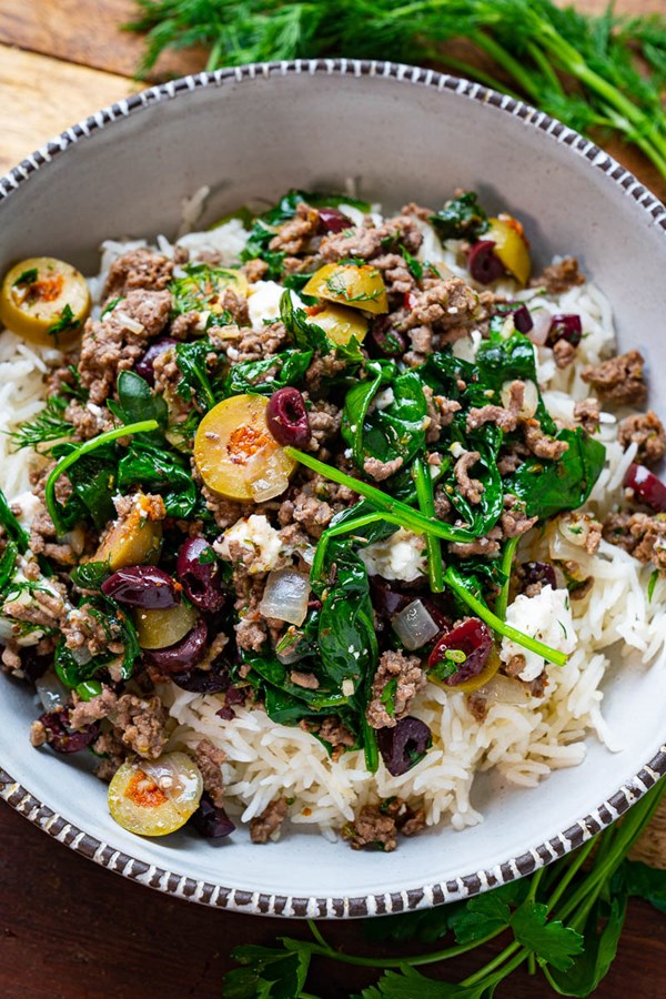 Greek beef skillet