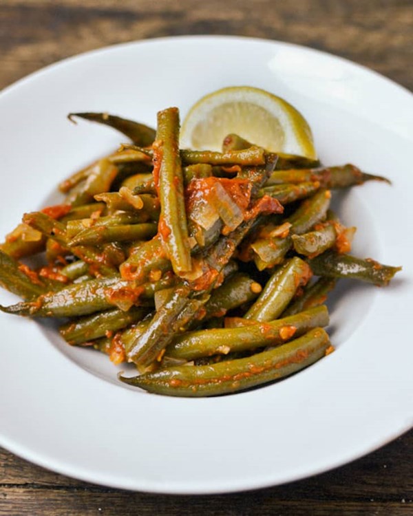 Greek braised green beans