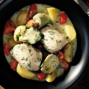 Greek chicken & vegetable ragout
