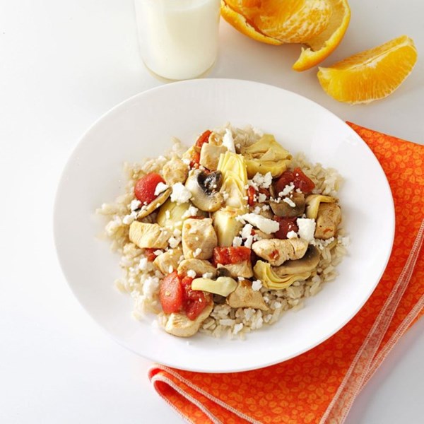 Greek chicken and artichokes
