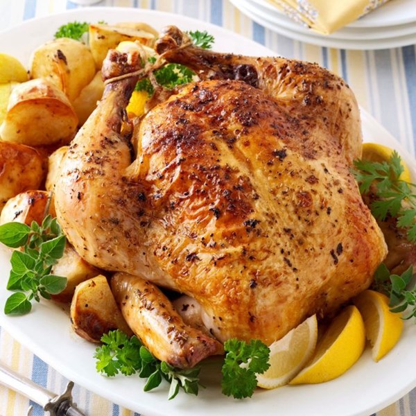 Greek chicken dinner