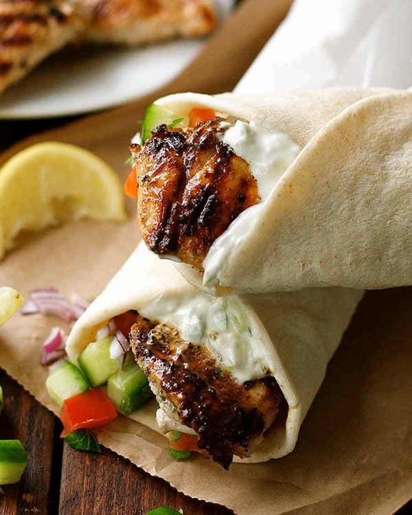 Greek chicken gyros