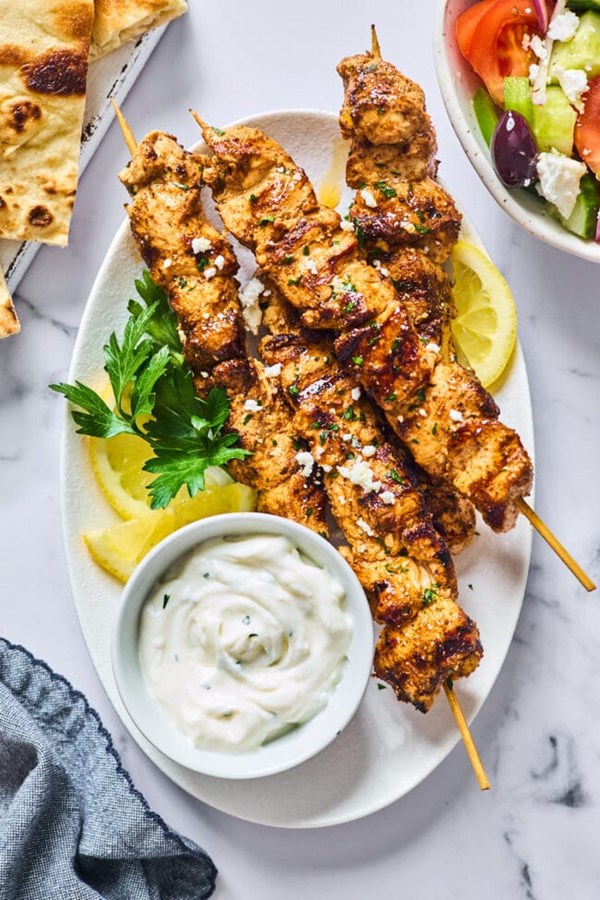Greek chicken kabobs
