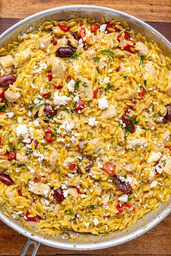 Greek chicken orzo