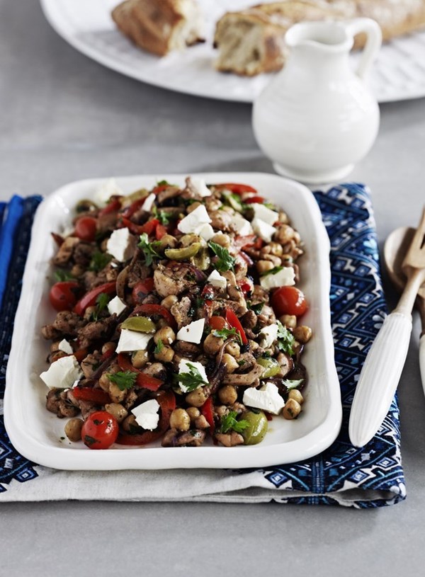 Greek chicken with oregano and feta