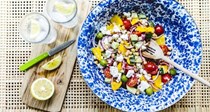 Greek chickpea salad