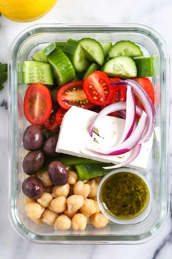 Greek chickpea salad