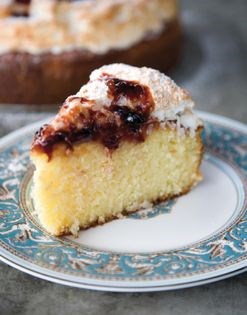 Greek coconut & lemon syrup cake
