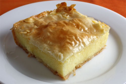 Greek custard pie (Galaktoboureko)