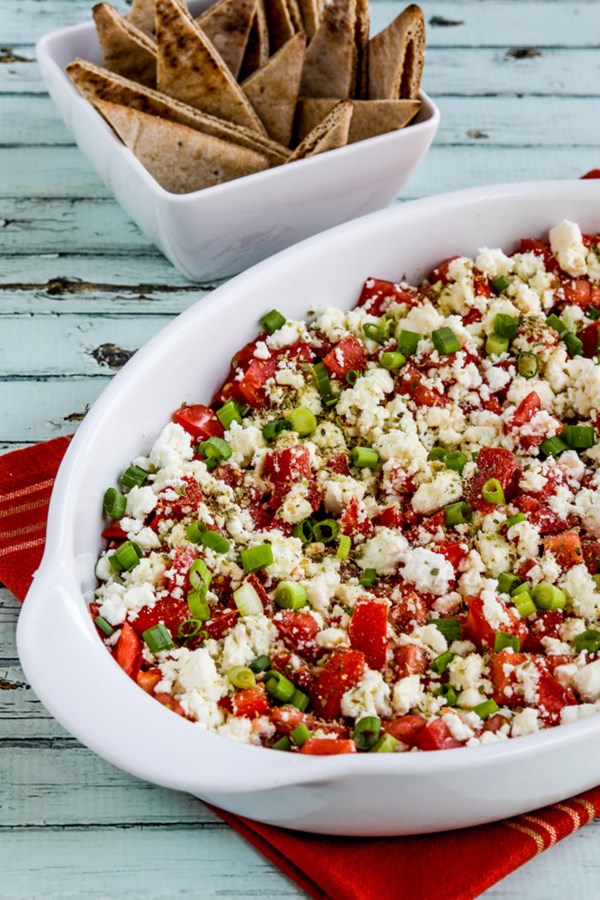 Greek dip with tomatoes and feta