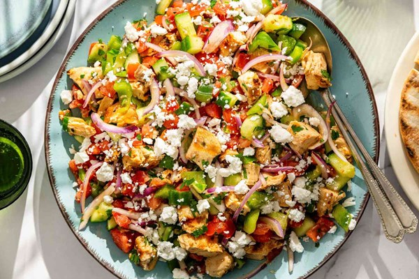 Greek grilled chicken salad