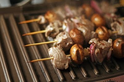 Greek influenced lamb kabobs