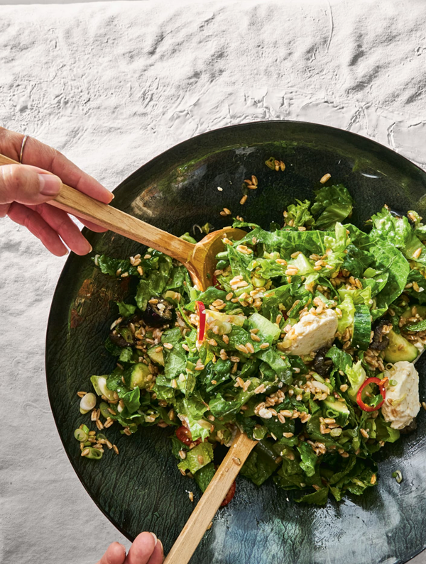 Greek-ish grain salad