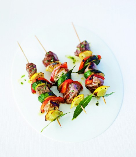 Greek lamb kebabs