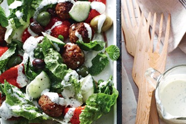 Greek lamb meatball salad
