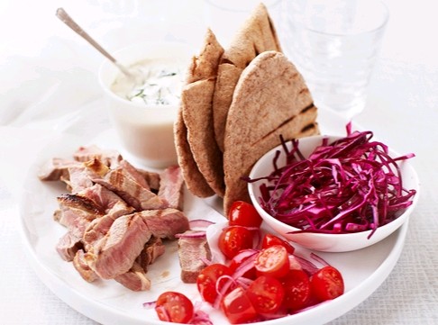 Greek lamb pittas