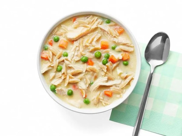 Greek lemon chicken-orzo soup