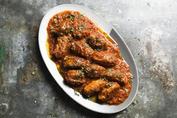 Greek meatballs in tomato sauce
