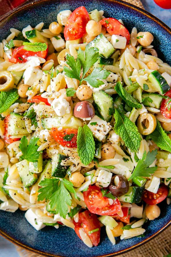 Greek orzo salad