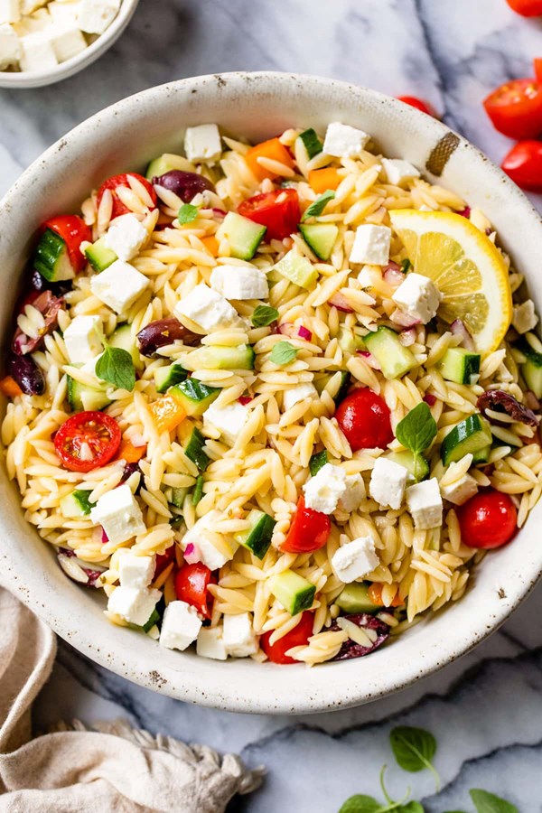 Greek orzo salad