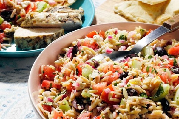 Greek orzo salad
