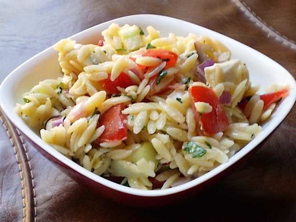 Greek orzo salad