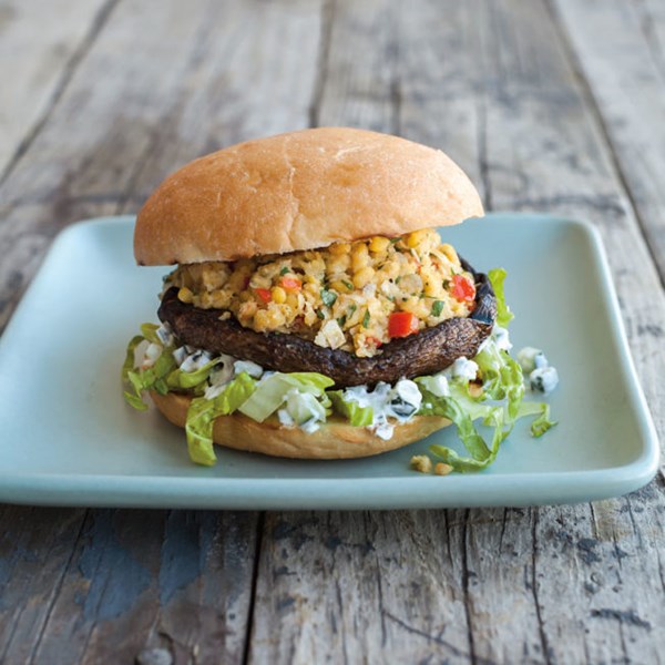 Greek portobello burgers