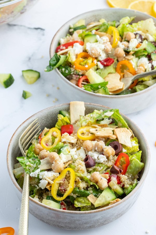 Greek quinoa chopped salad