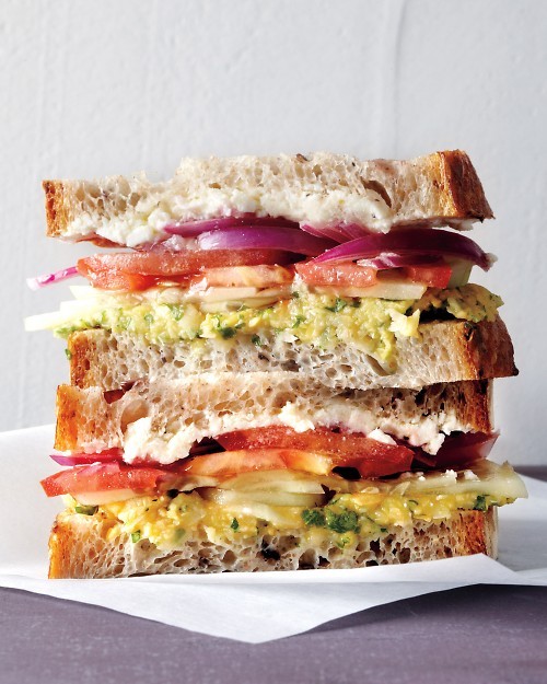 Greek salad sandwich