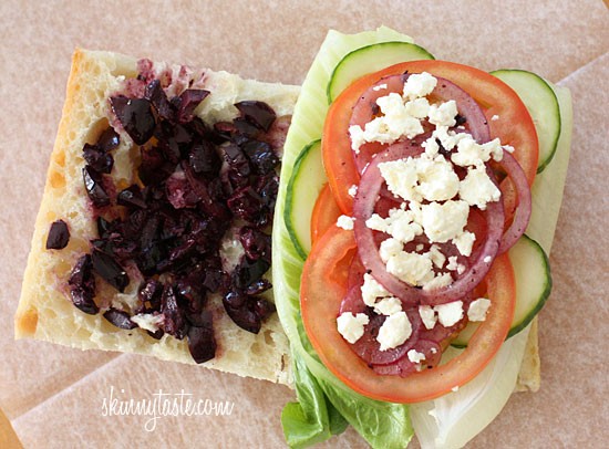 Greek salad sandwich