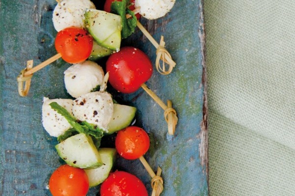 Greek salad skewers