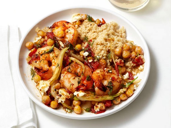 Greek shrimp and couscous