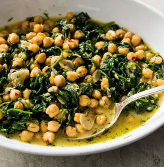 Greek spinach and chickpeas