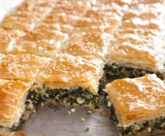 Greek spinach and feta pie (Spanakopita)