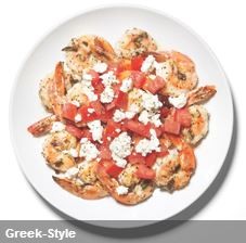 Greek-style broiled shrimp
