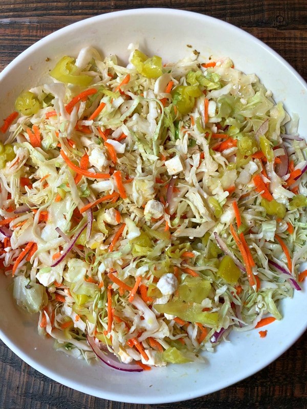 Greek style cole slaw