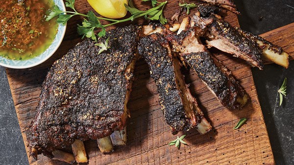 Greek-style dry-rubbed lamb ribs