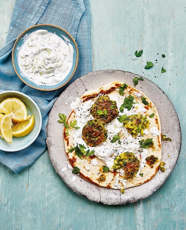 Greek-style falafel fritters