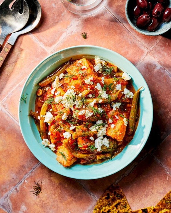 Greek-style green bean and potato stew 