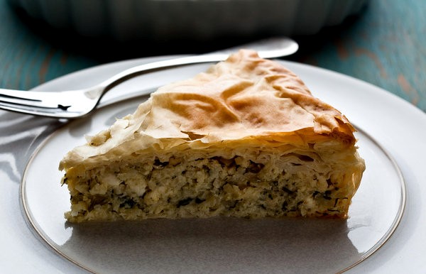 Greek style kohlrabi pie