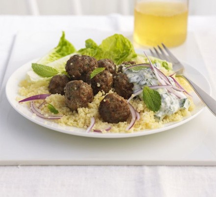 Greek-style lamb meatballs with tzatziki