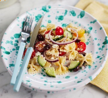 Greek-style pasta salad